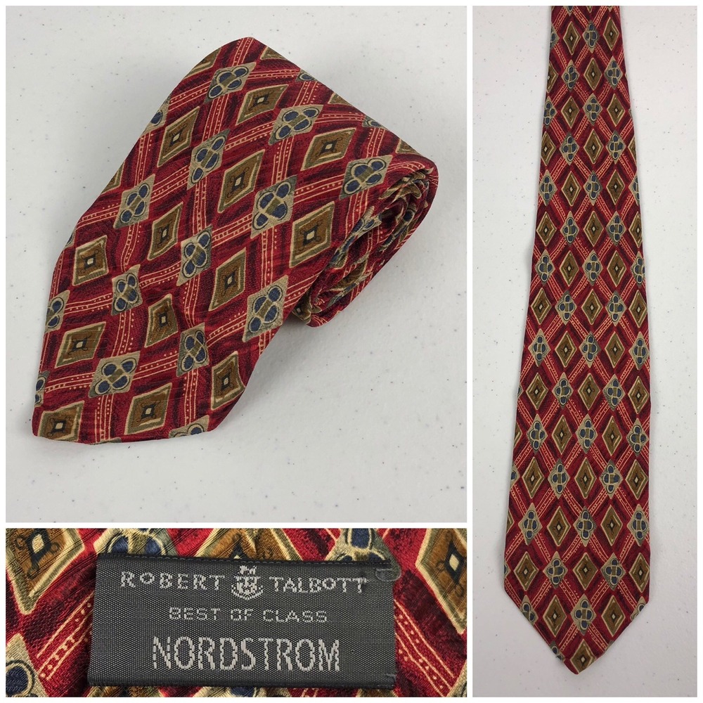 Robert Talbott Tie Best Of Class  Nordstrom Multicolor 100% Silk Made USA EUC